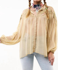 Aratta - Camellia Embroidered Chiffon Blouse