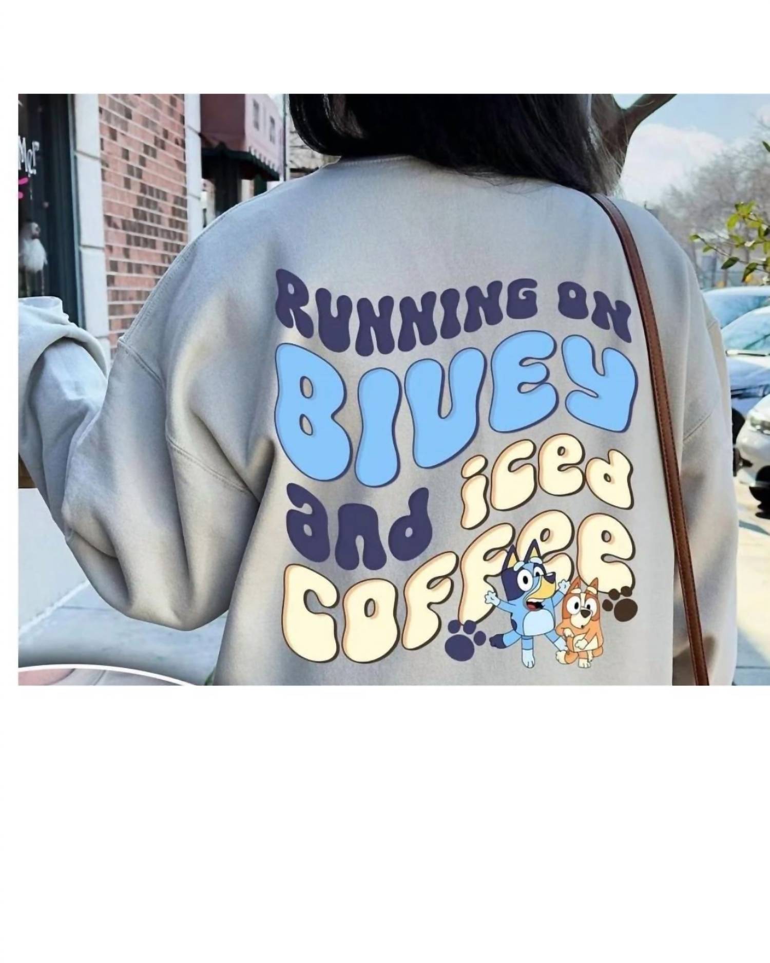 Pink Hippo Creations - Bluey Pup And Iced Coffee Sweater