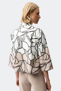 Joseph Ribkoff - Faux Suede Abstract Swing Jacket