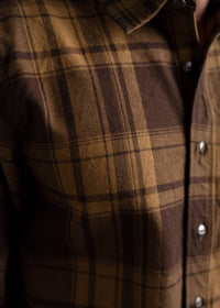 Iron & Resin Men's Slab Shirt in brown - men's shirt - detail view