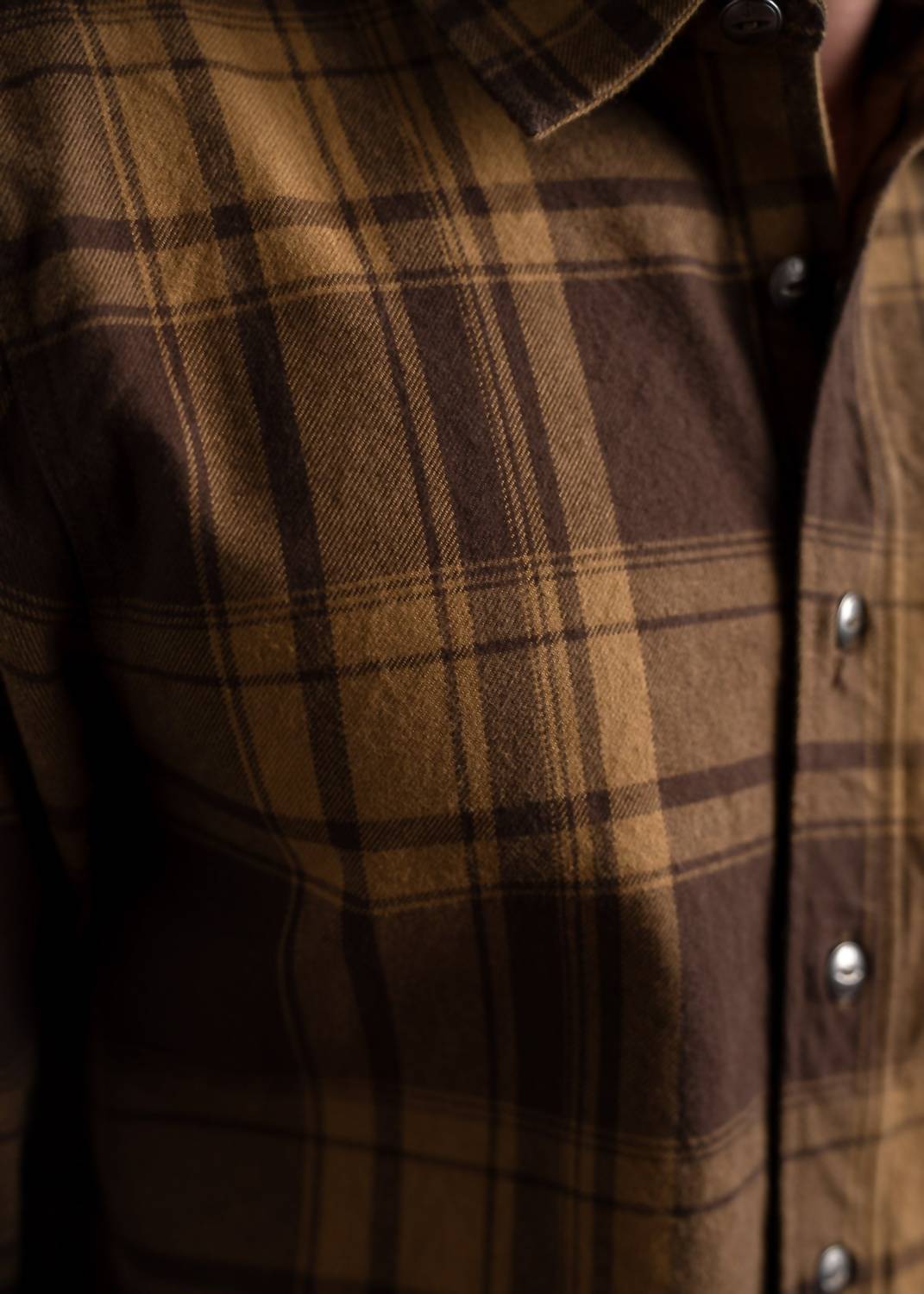 Iron & Resin Men's Slab Shirt in brown - men's shirt - detail view