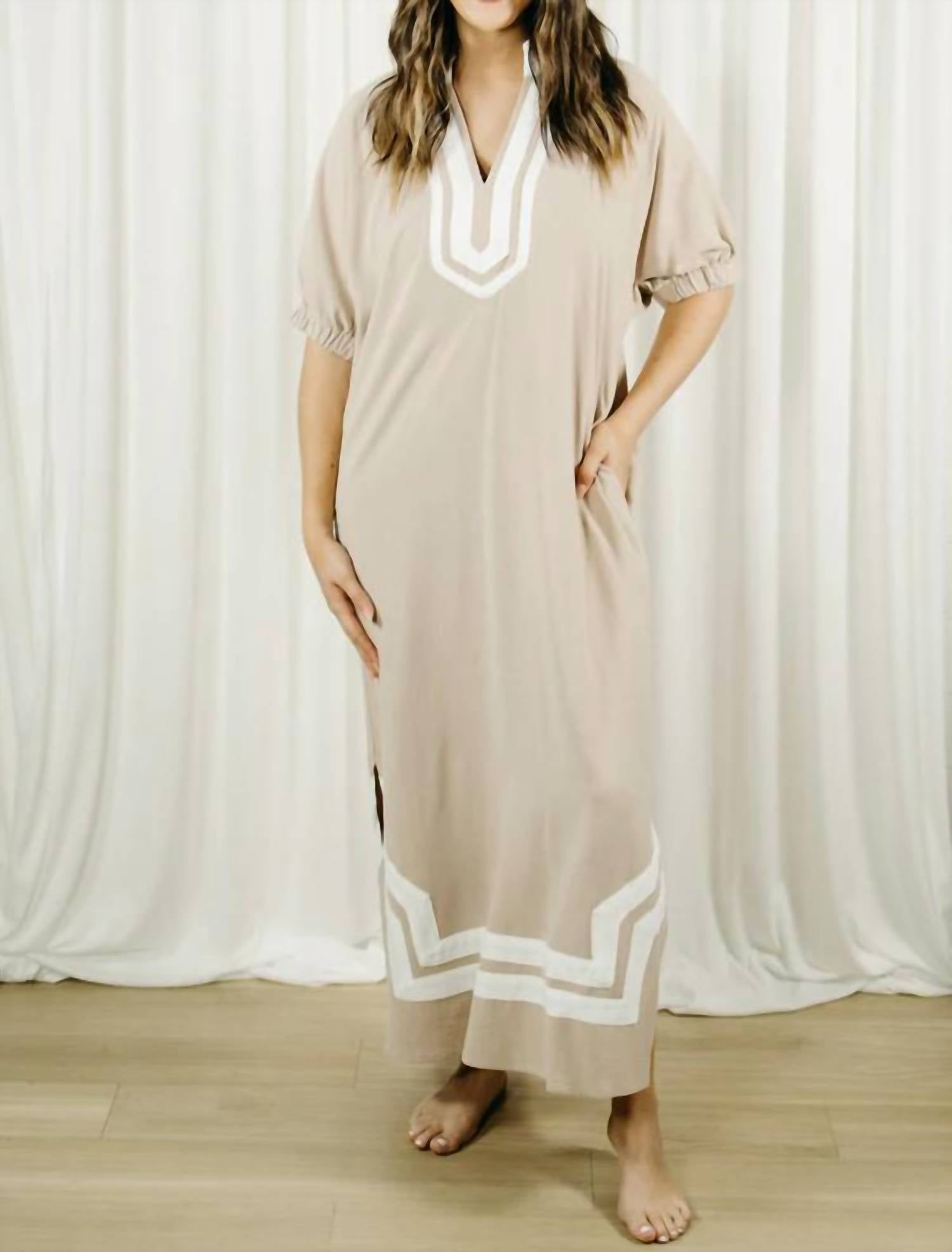 Entro - Bold Line Midi Dress