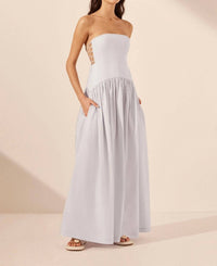 Shona Joy - Amada Lace Up Strapless Maxi Dress