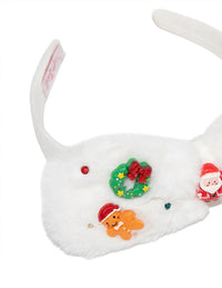 Bari Lynn - Girl's Crystal Charm Faux Fur Christmas Headband