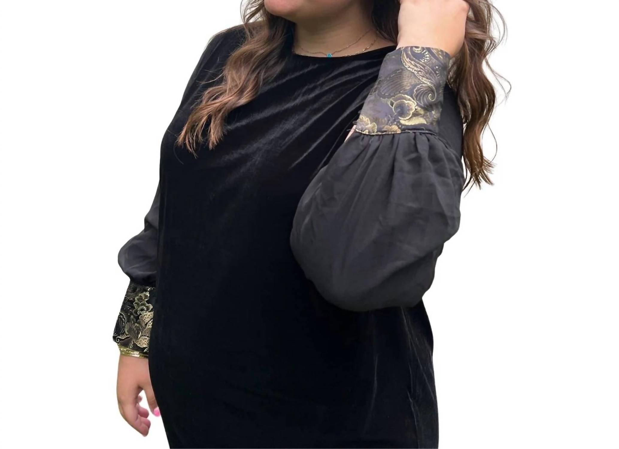 Swuun - Noble Long Sleeve Midi Dress - Plus