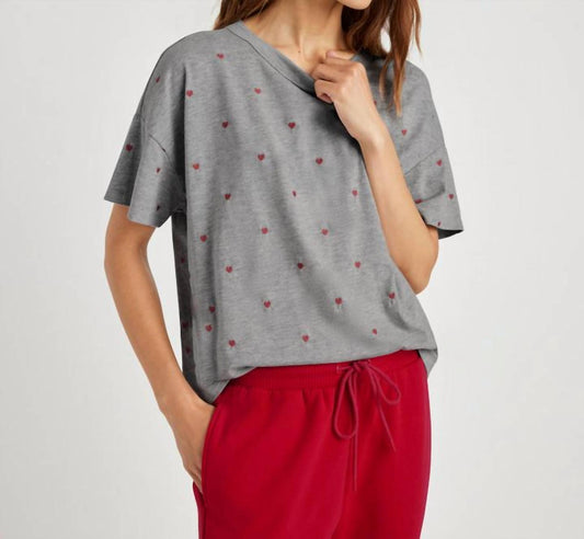 Splendid - Embroidered Hearts Tee