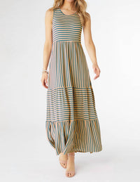 Coco + Carmen - Janie Striped Tiered Maxi Dress