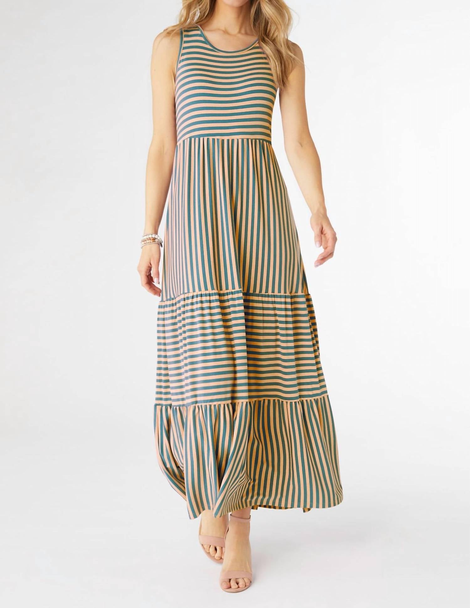 Coco + Carmen - Janie Striped Tiered Maxi Dress