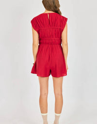 Sadie & Sage Erin Romper in red - women's pants - view 4