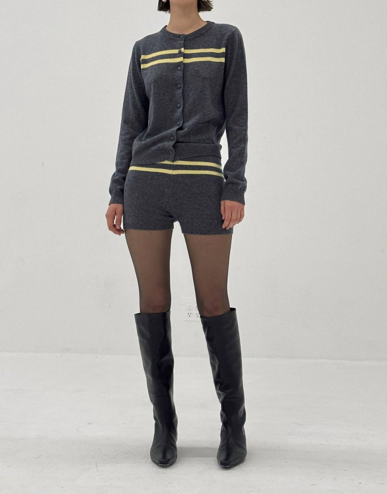 Find Me Now - Stripe Knit Pull-on Shorts
