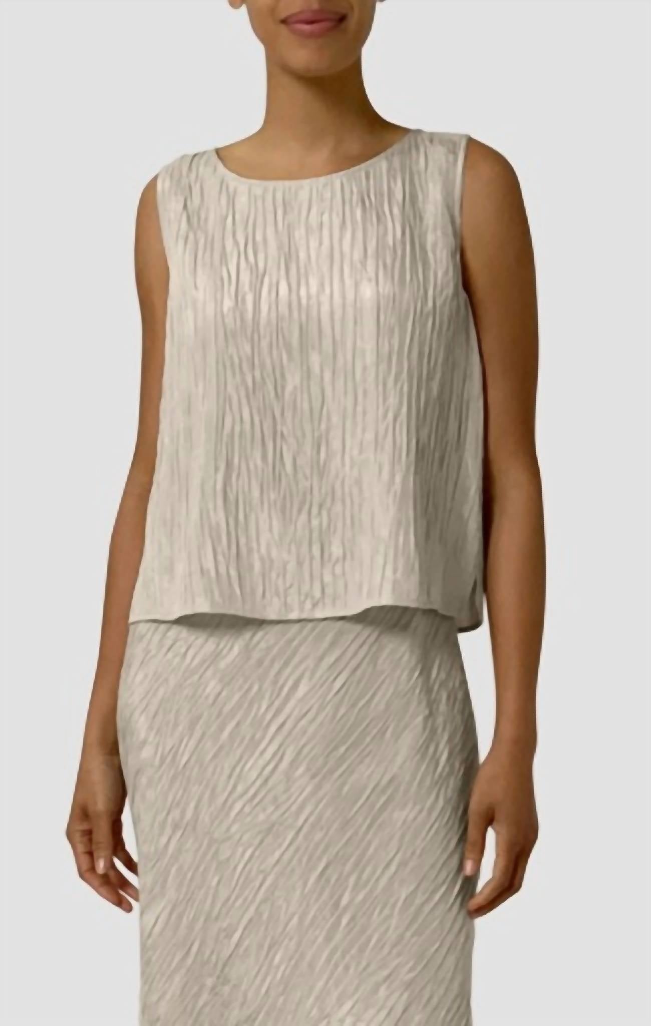 Eileen Fisher - Textured Silk Jaquard Tank Top