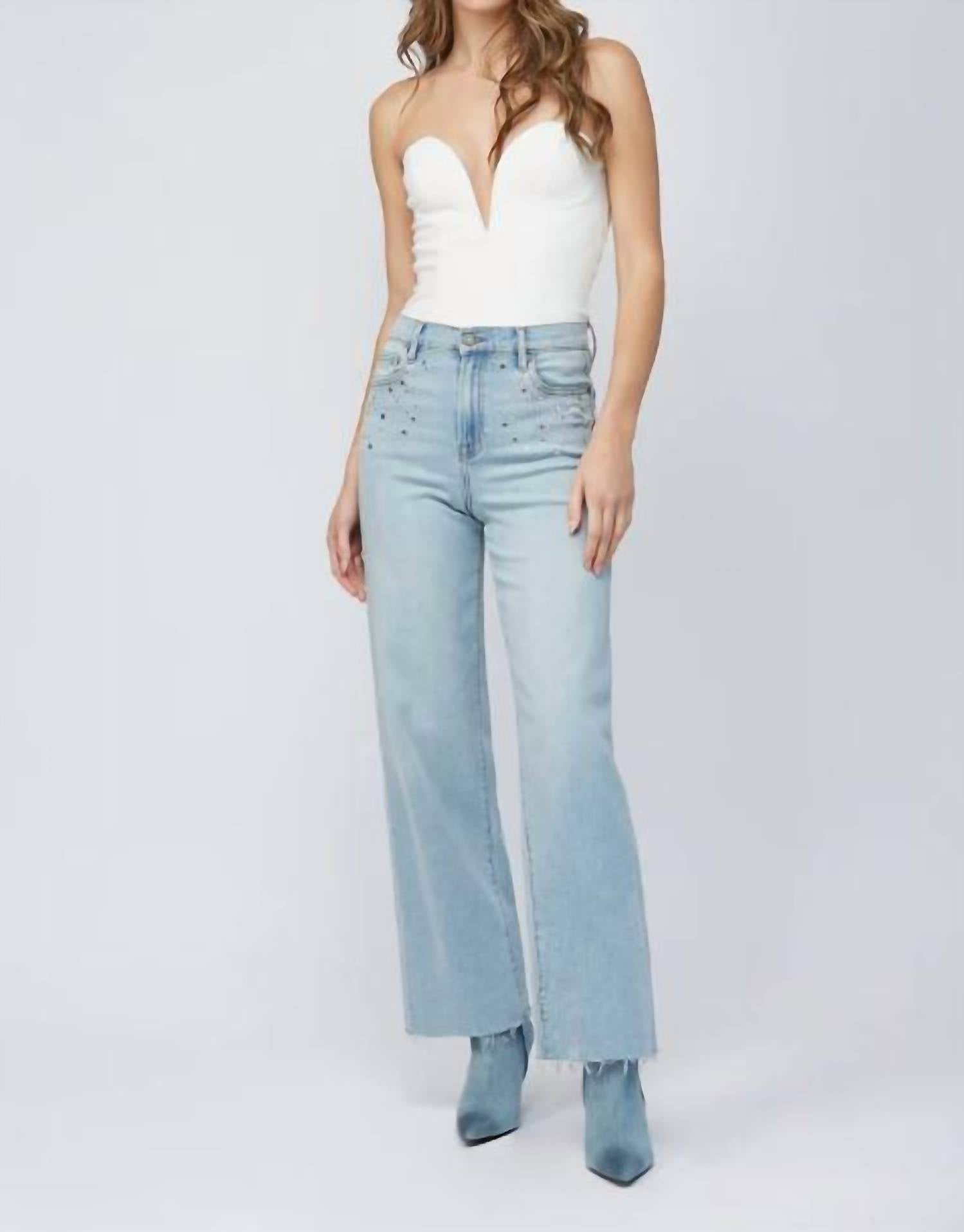 HIDDEN Loga Hotfix Denim Jeans in blue - women's jeans