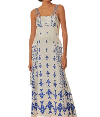 Farm Rio - Graphic Fishes Maxi Dress