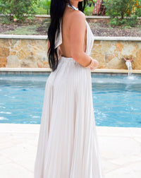Luxxel - Addicted To Love Pleated Halter Maxi Dress