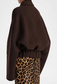 Khaite Women's Odin Jacket in dark brown - women's jacket - alternate view