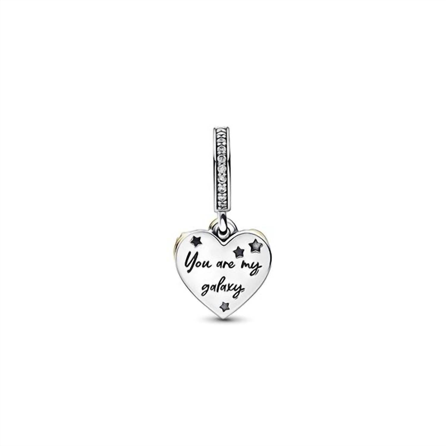 Pandora - Shooting Star Hearts Double Dangle Charm