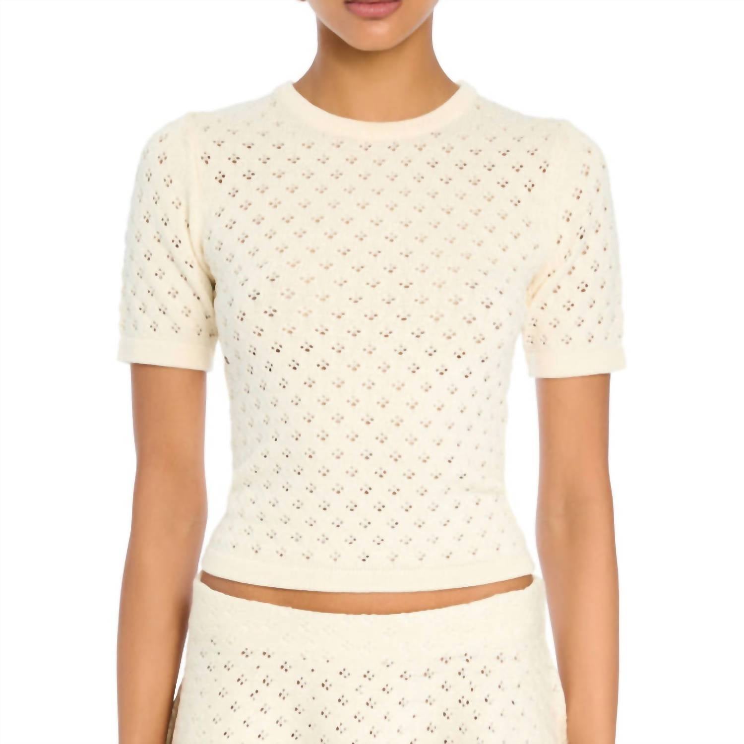 SER.O.YA Josie Top in eggshell - women's shirt