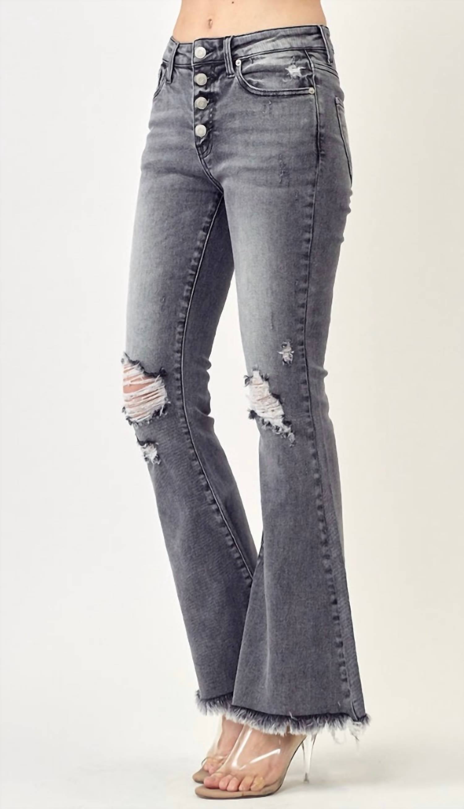 Risen - Mid Rise Flare Jeans