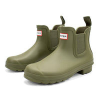 HUNTER Women's Original Chelsea Boots in olive leaf - women's shoe