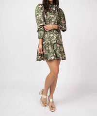 Uncle Frank - Retro Floral Bow-neck Dress