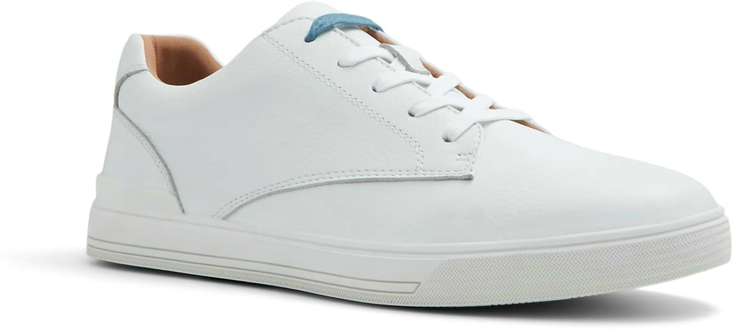 Ted Baker - Men's Brentford Sneaker, White Leather Lace Up Shoes