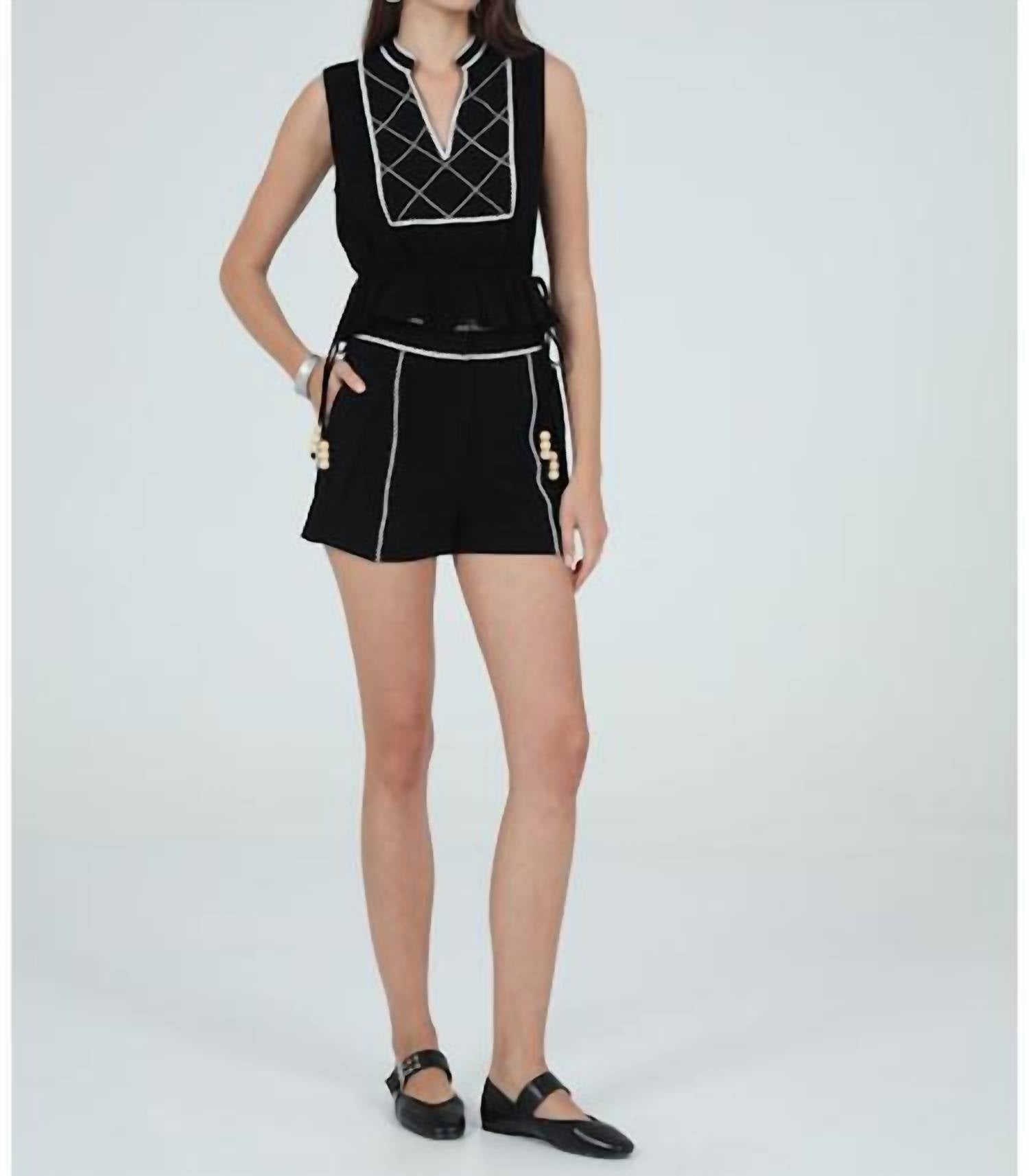 Aylaya Brisbane Zip Shorts in black - women's shorts - view 4