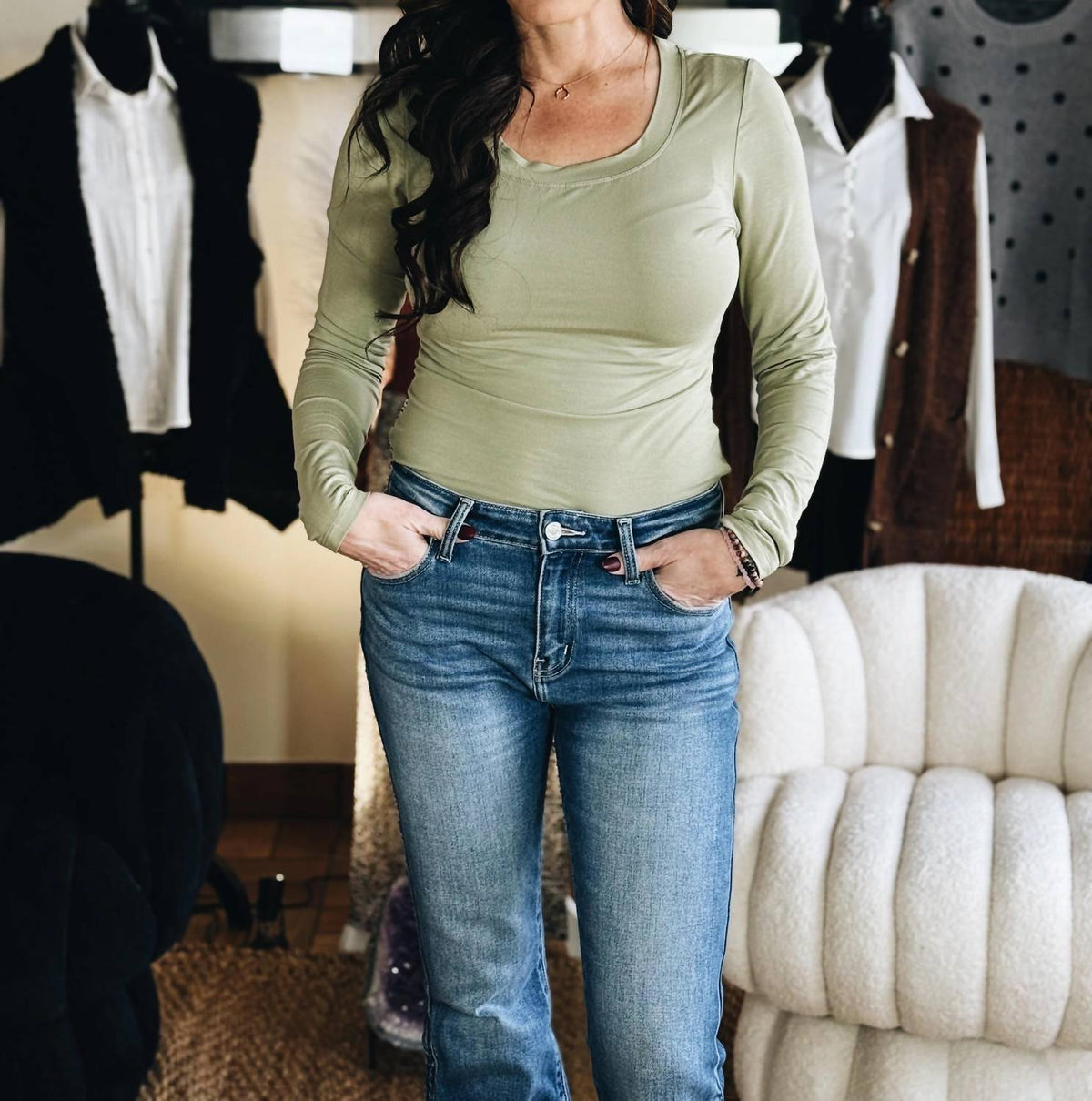 Little Daisy Closet - The Contour Long Sleeve Top