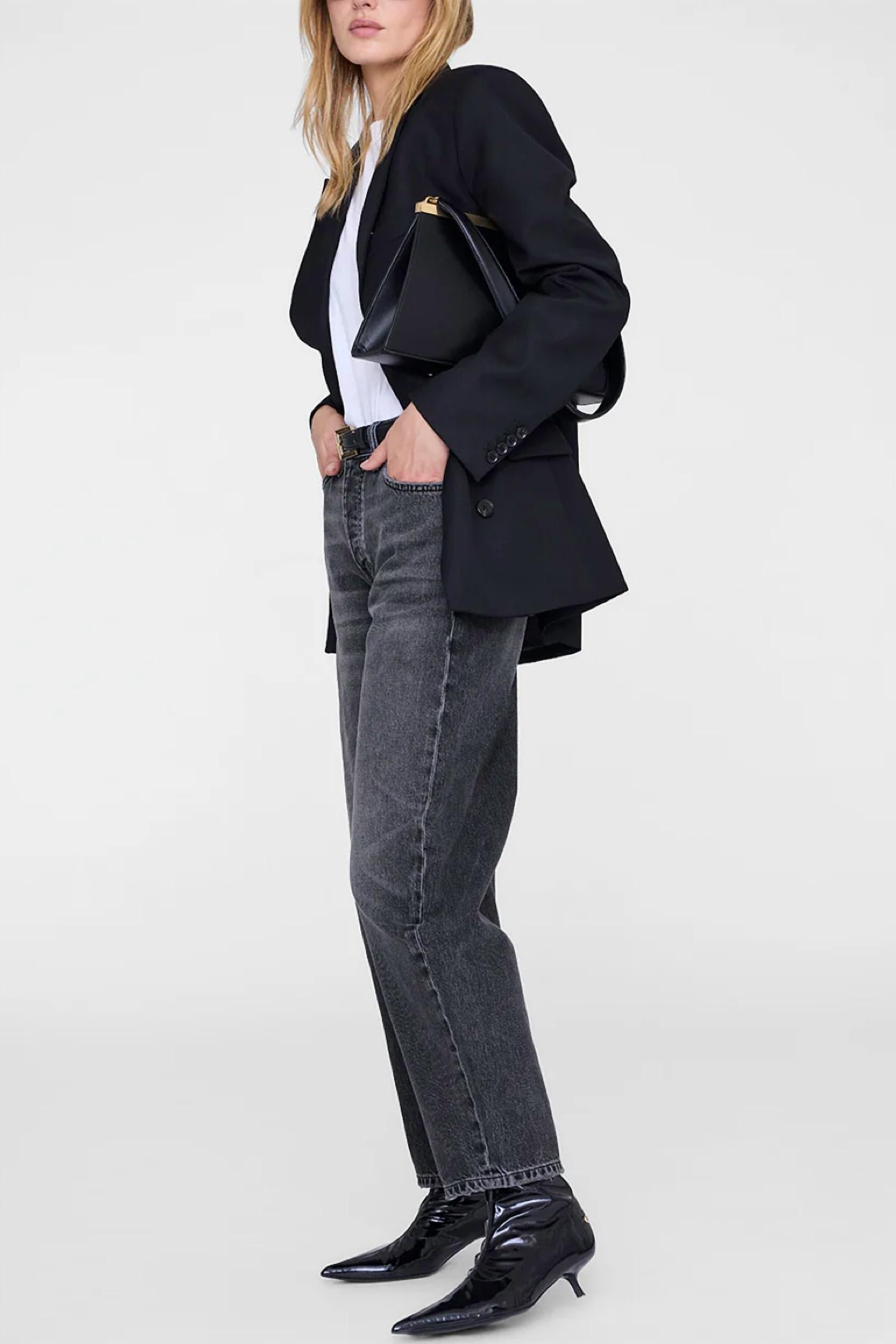 ANINE BING Fritz Jean in washed smoke grey - women's jeans - alternate view
