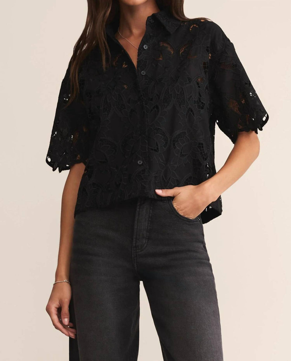 Z Supply - Collared Lace Top