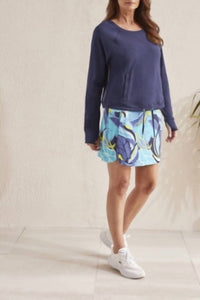 Tribal - Printed Pull On Skort With Rounded Hem