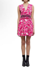 THE KOOPLES Party Silk Mini Dress in pink - women's dress