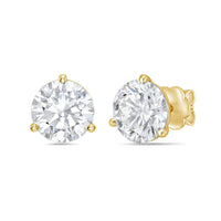 Diana M Jewels - Lab-grown Diamond Round Stud Earrings 1.00 Ctw, Three-prong Setting