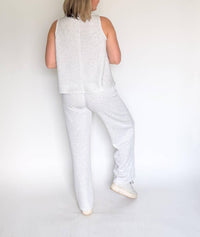 Karlie Relaxed Scuba Pant in grey - women's pants - detail view
