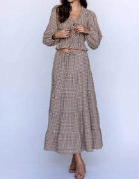 Storia - Harper Gingham Maxi Skirt