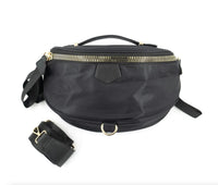 BC Handbags Women's Ryan Nylon Belt Bag in black - women's bag