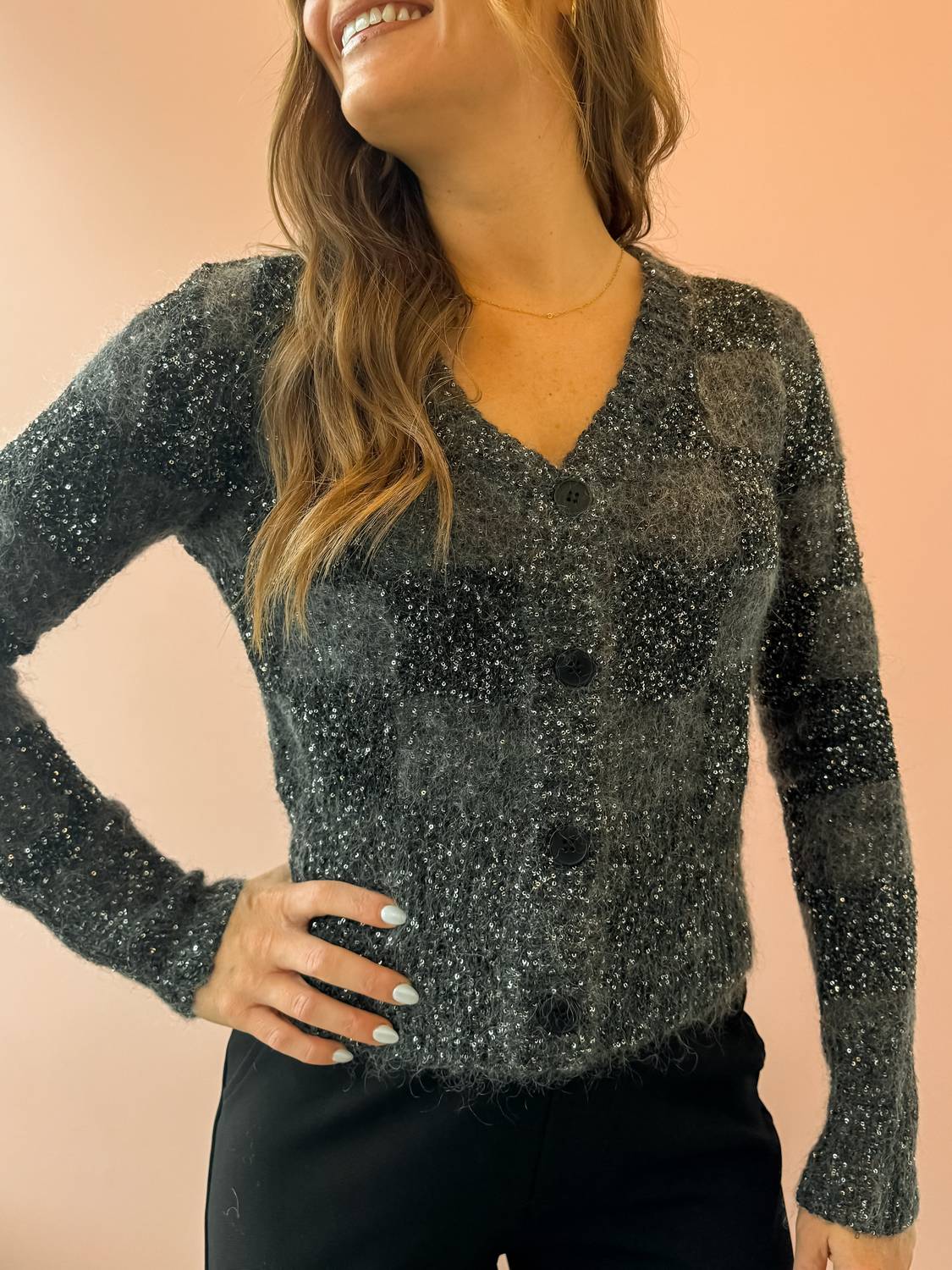 Lucy Paris - Glenn Sequin Cardigan