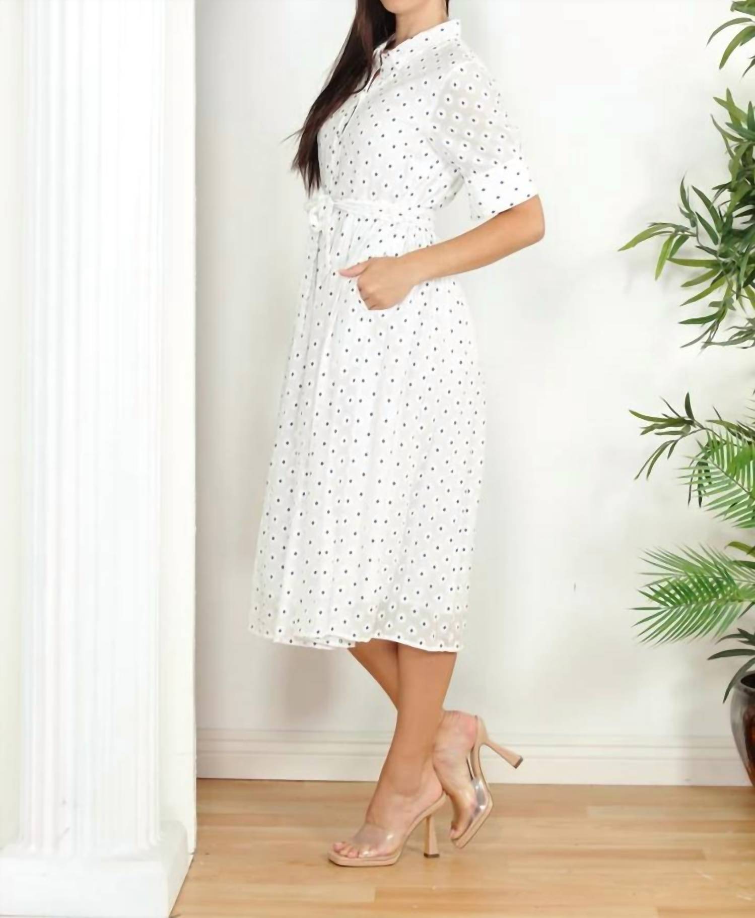 Zero Degrees Celsius - Waist Belt Shirt Dress