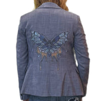 Hipchik - Long Sleeve Tweed Butterfly Blazer