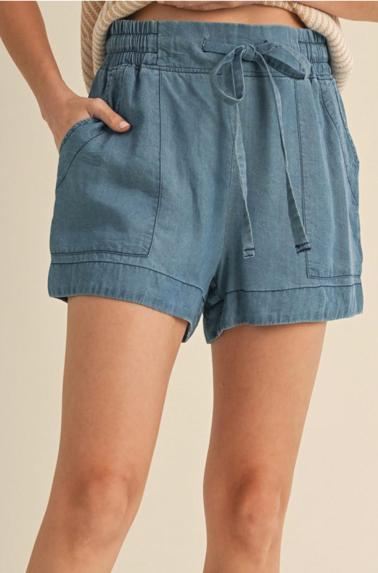 Jodifl - Washed Denim Shorts