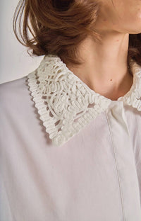 English Factory - Women's Crochet Collar Shirt