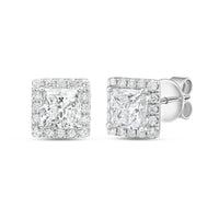 Diana M Jewels - Women's Princess Lab-Grown Diamond Stud Earrings (10.00 Ct) - Bold