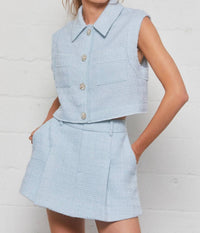 Astr - Jhene Tweed Sleeveless Top