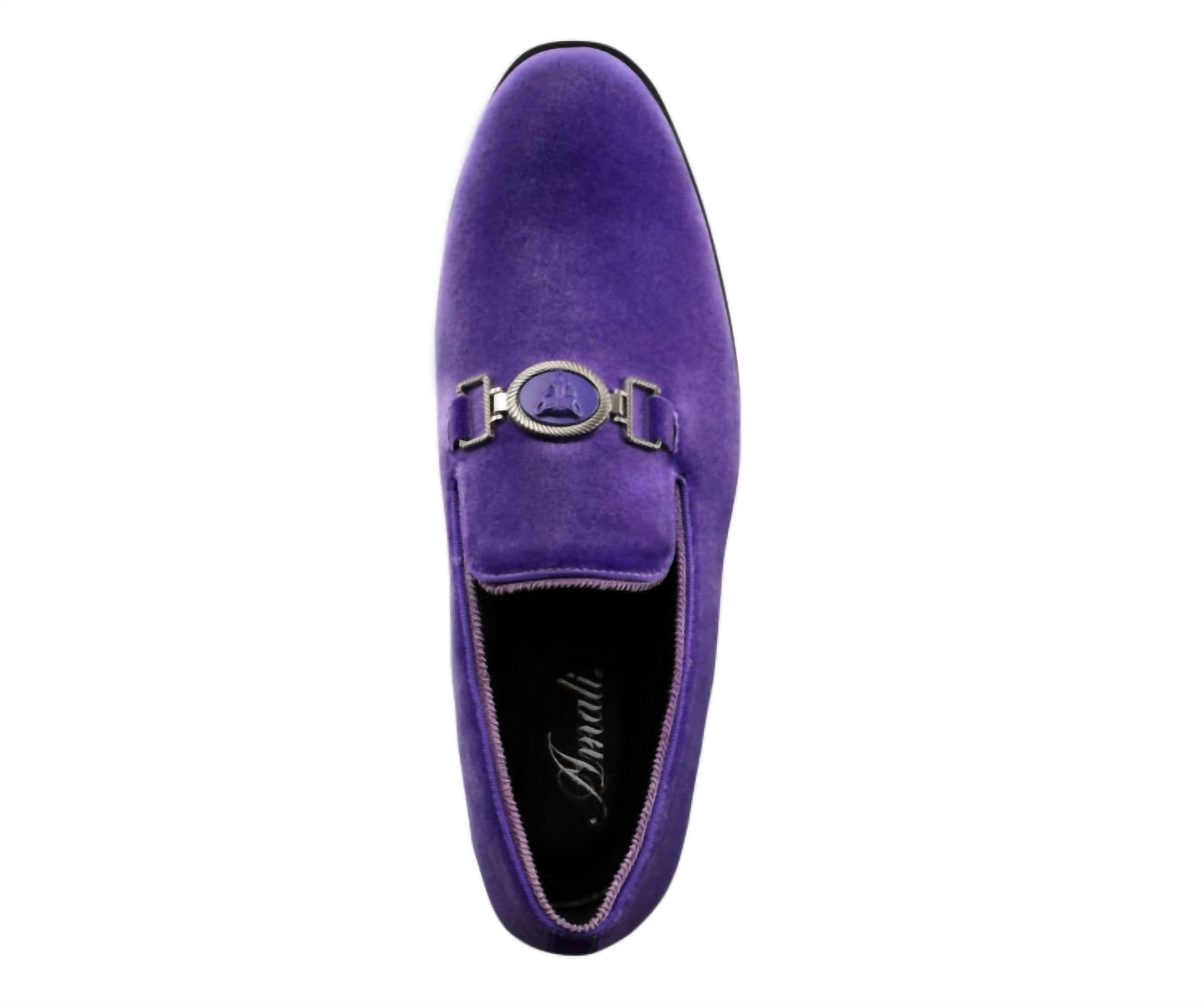 Amali Men's Antonio Dress Shoes in lavender - men's loafer - detail view