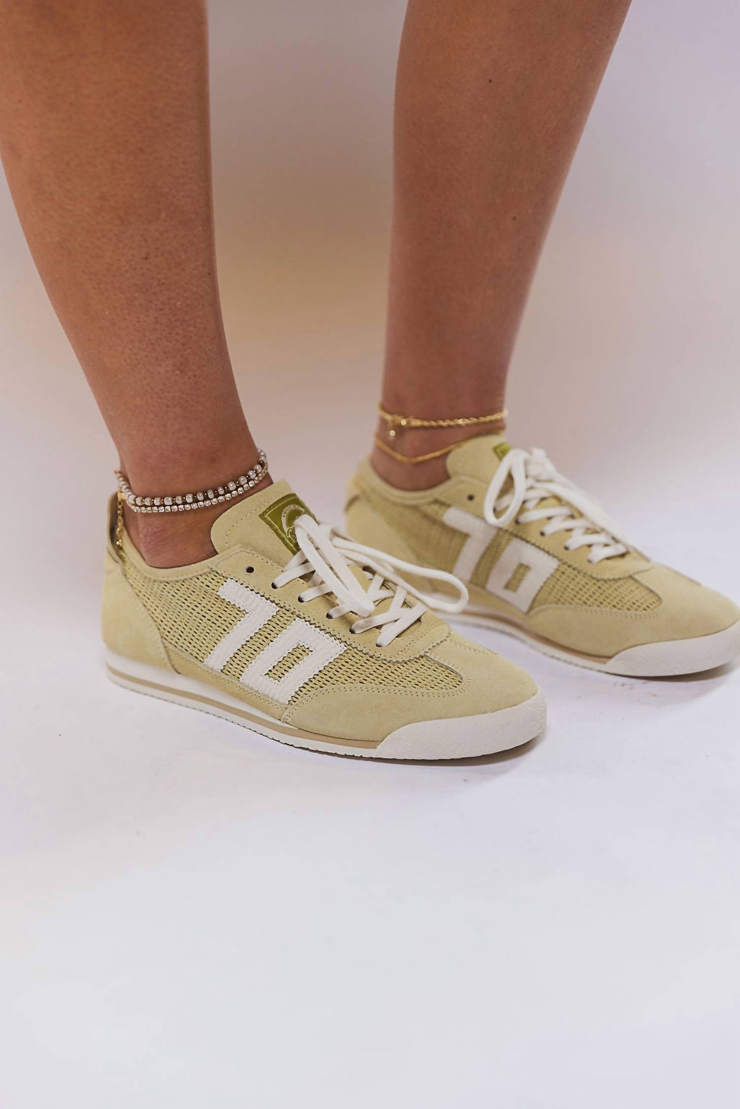 Back 70 Women's Leon Sneakers in light yellow - women's sneaker - view 6