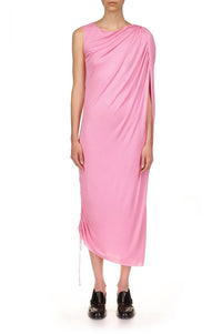 Marina Moscone - Asymmetrical Jersey Draped Dress