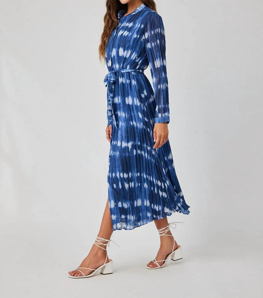 Bella Dahl - Long Sleeve Pleated Maxi Shirt Dress