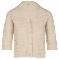 Naadam - Basketweave Short Sleeve Cardigan
