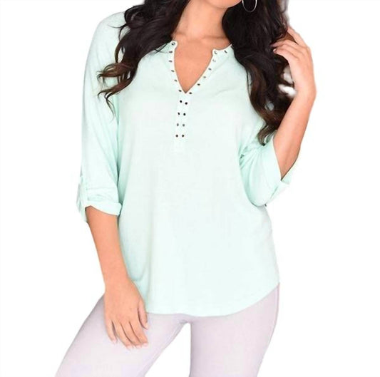 Emma Grommet V-Neck Kashmira Top