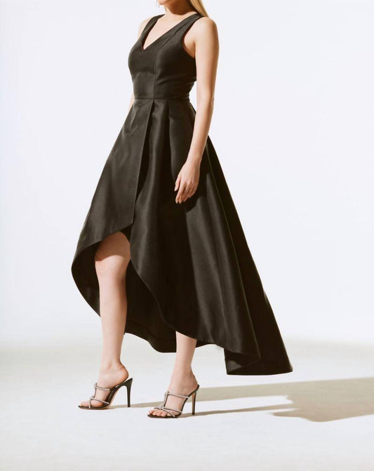 Joseph Ribkoff - Faux Wrap High-low Long Gown