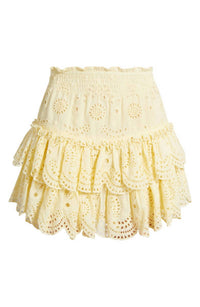 Loveshackfancy - Shailo Eyelet Lace Mini Skirt